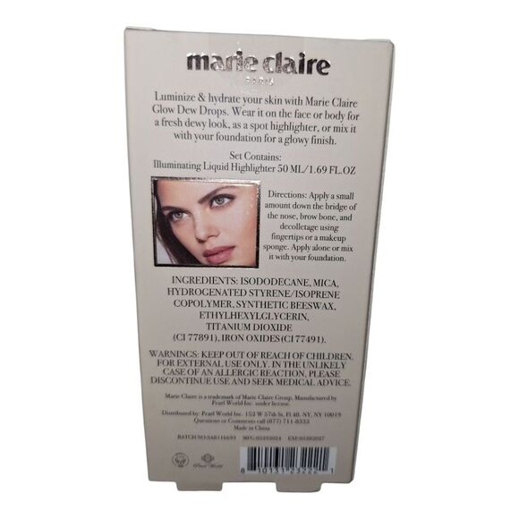 Marie Claire Paris Glow Dew Drops Illuminating Liquid Highlighter, 1.69 fl oz - Picture 5 of 5